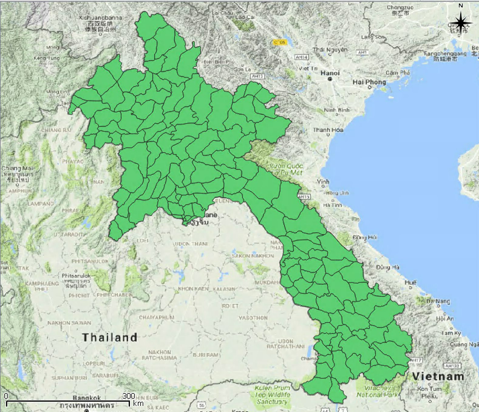 Lao Admin Boundary Level 2