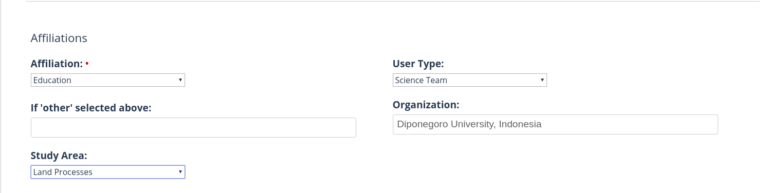 Registrasi user Earthdata - 4