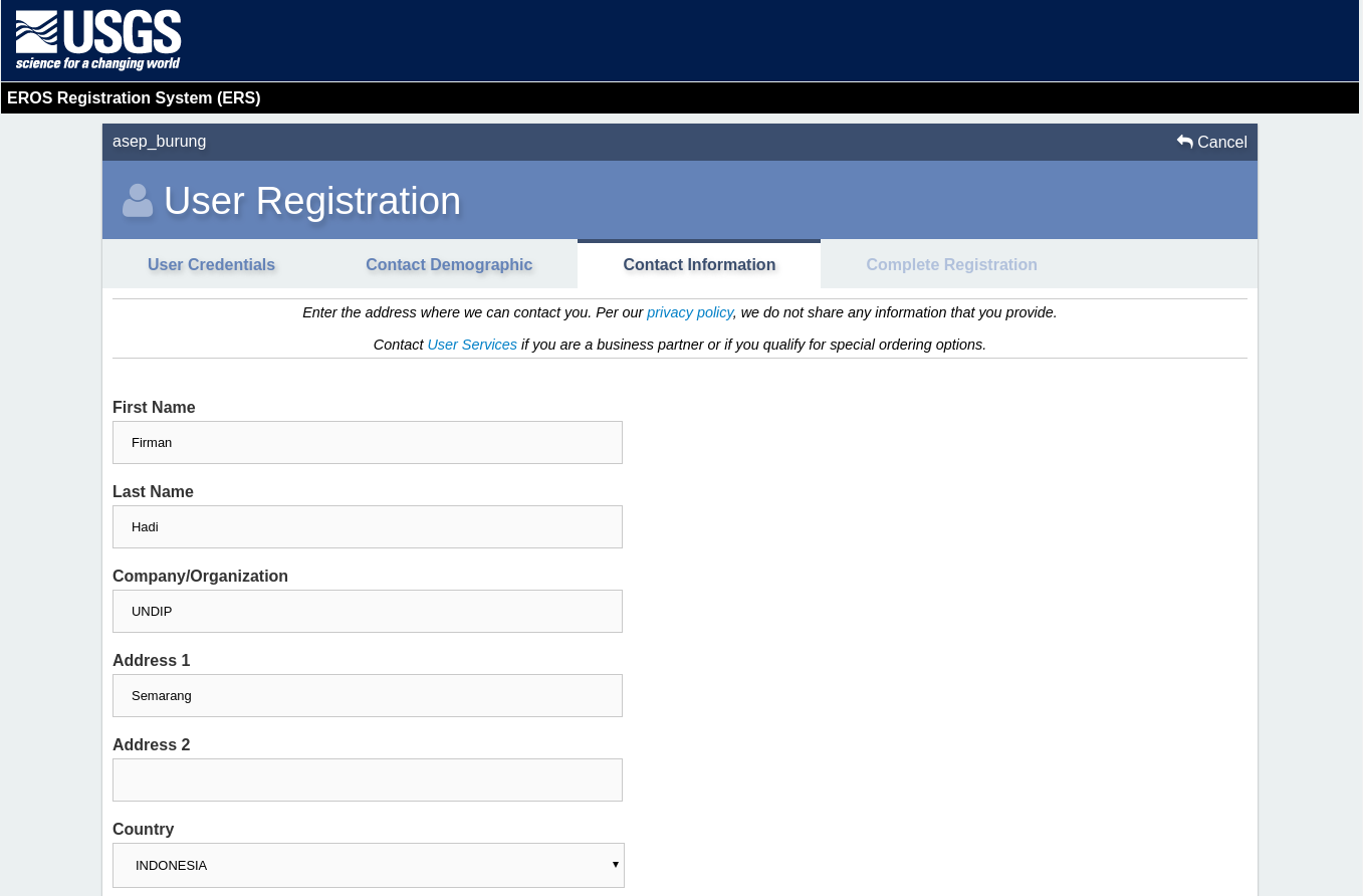 Registrasi user EROS - 4