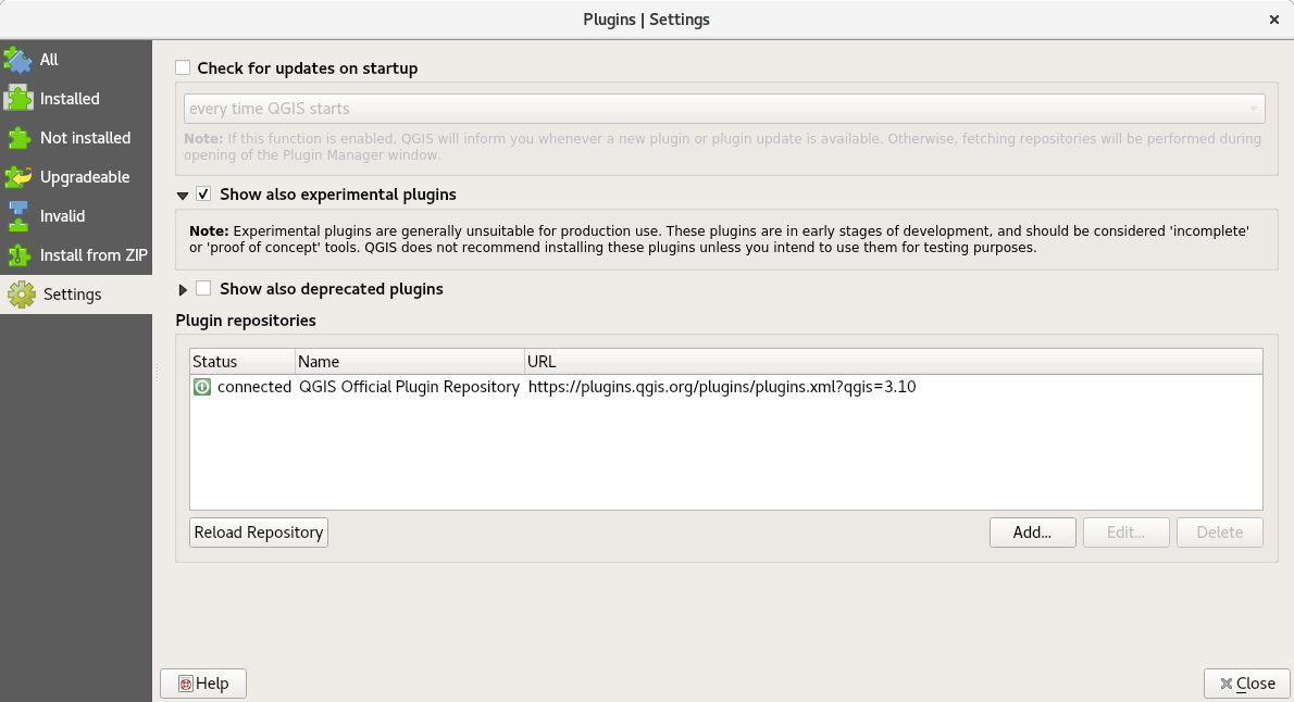 Setting repositori untuk plugin