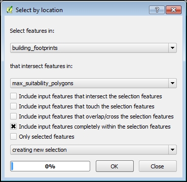 Exact buildings from selected maximum suitability