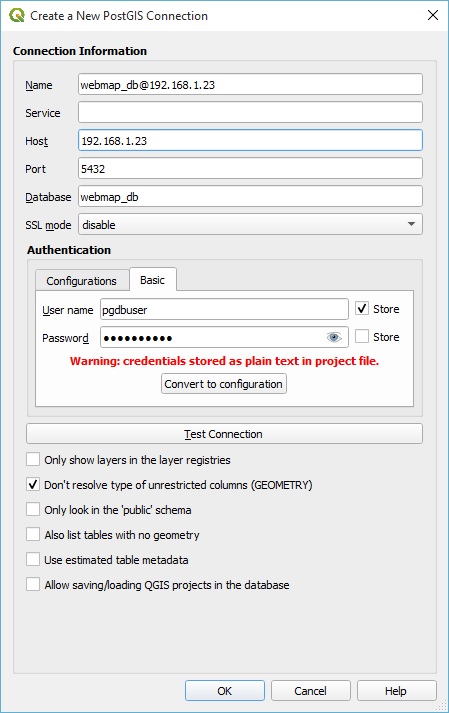 QGIS PostGIS Layer